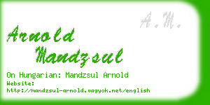 arnold mandzsul business card